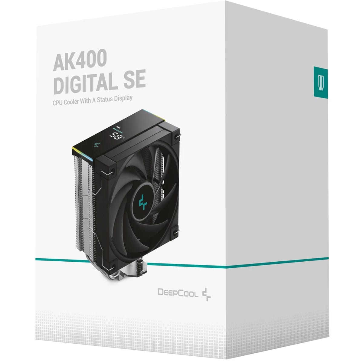 DeepCool AK400 Digital SE 1850 RPM PWM CPU Air Cooler with ARGB LED Strip & Digital Screen, Black