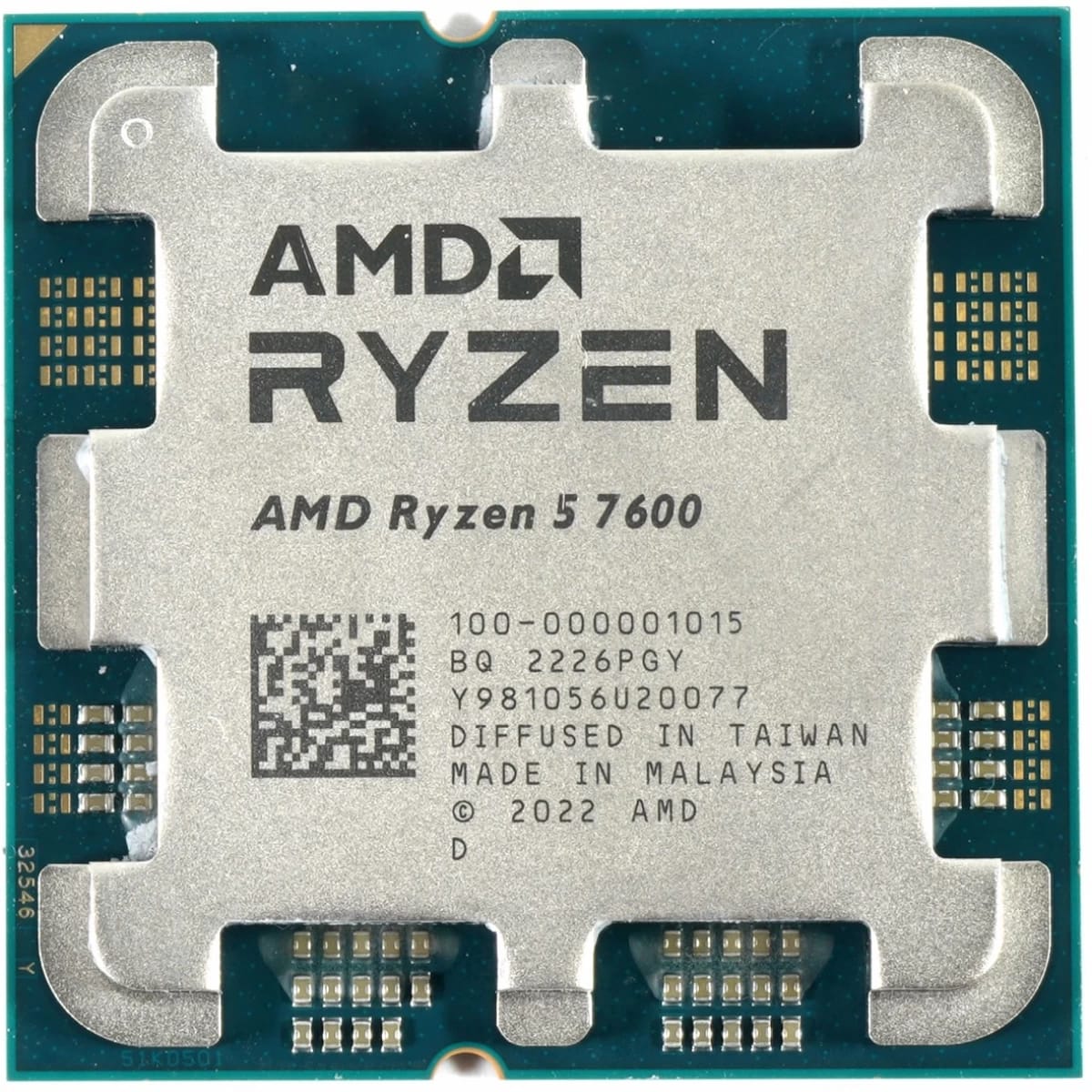 AMD RYZEN 5 7600 6-Core 3.8GHz (5.1 GHz Max Boost) 32MB Cache AM5 Desktop Processor, Tray