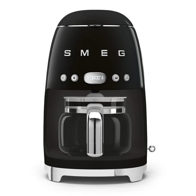 ماكينة قهوة أمريكية بفلتر من Smeg، تصب حتى 10 أكواب، سعة 1.4 لتر، باللون الأسود