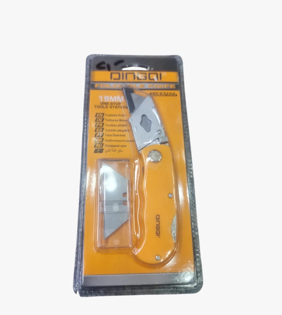Dingqi High-Quality 19mm Foldable Knife for Professionals and Hobbyists with Special Design and Comfortable Grip.