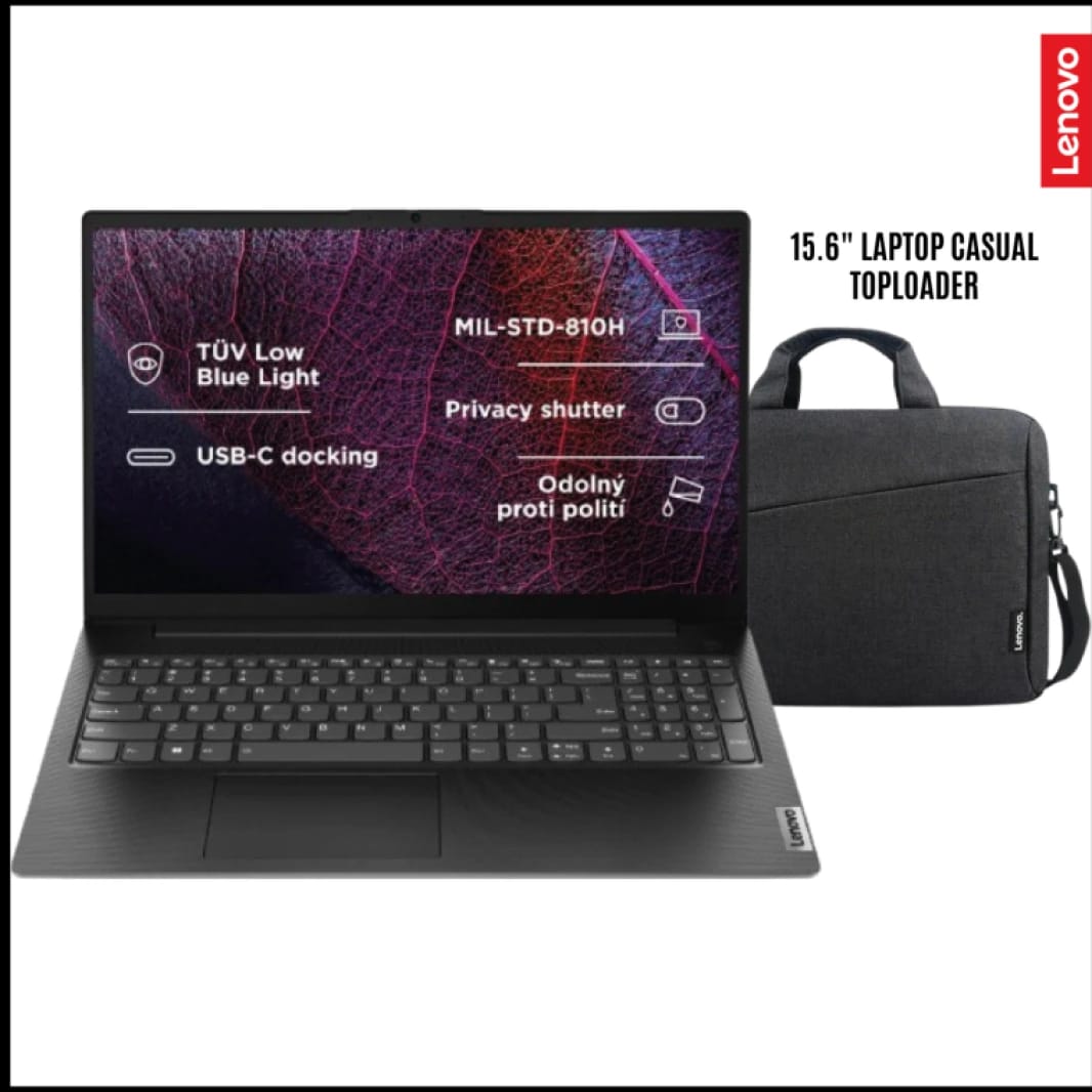 Laptop Lenovo V15 Gen 5 i | Intel Core i5-13420H 13th Gen3.4GHz High-Performance Processor, 16GB DDR5, 512GB SSD, 15.6" FHD, Ethernet (RJ-45) w/ 15.6" Laptop Casual Toploader