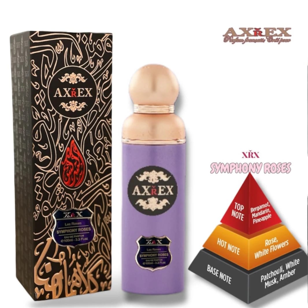 AXRex Symphony Roses Perfume for Men and Women with Luxurious Design and Captivating Floral Fragrance by Leading Perfume Company