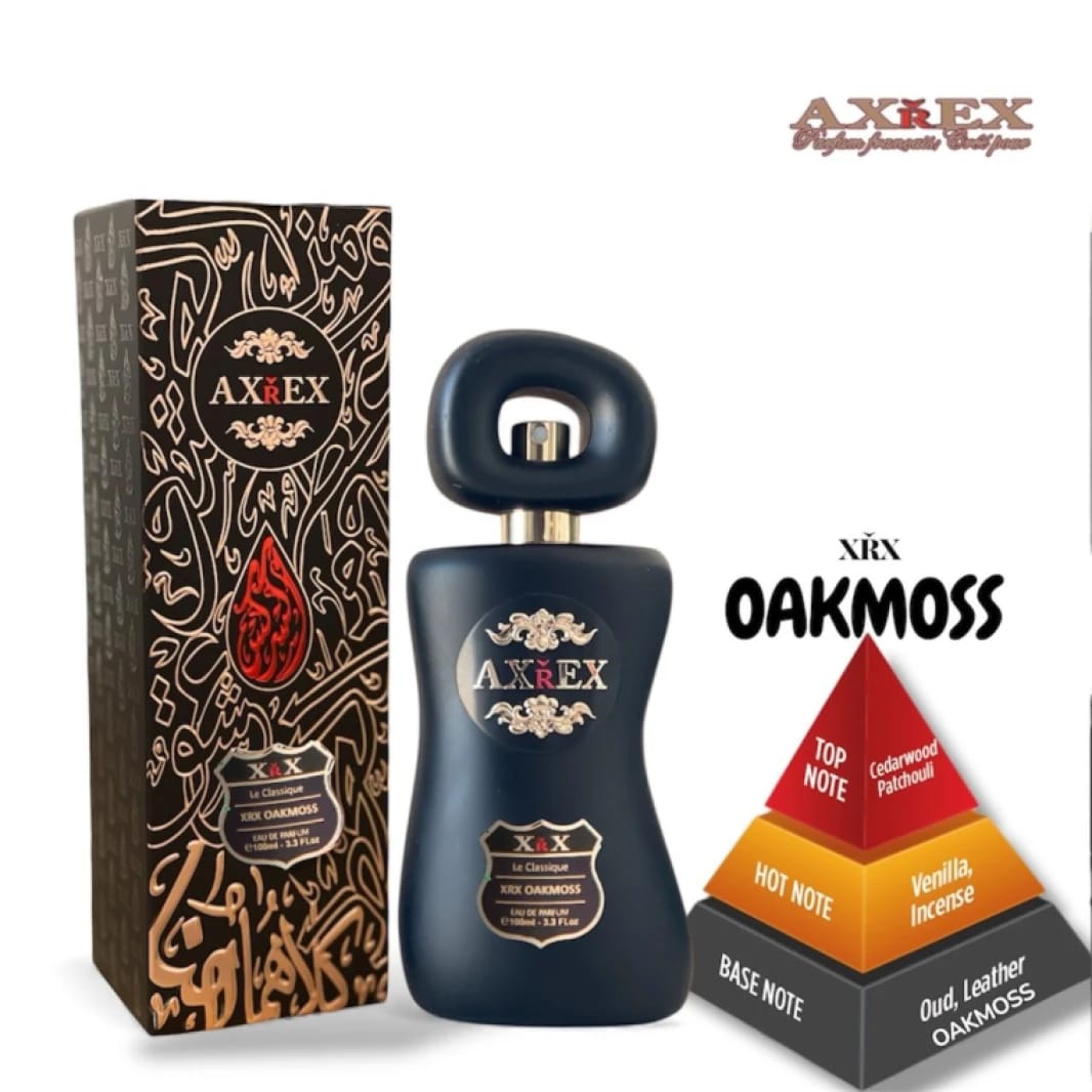 Axrex XRX Oakmoss Luxurious Fragrance Spray for Men and Women Sophisticated Classic Design
