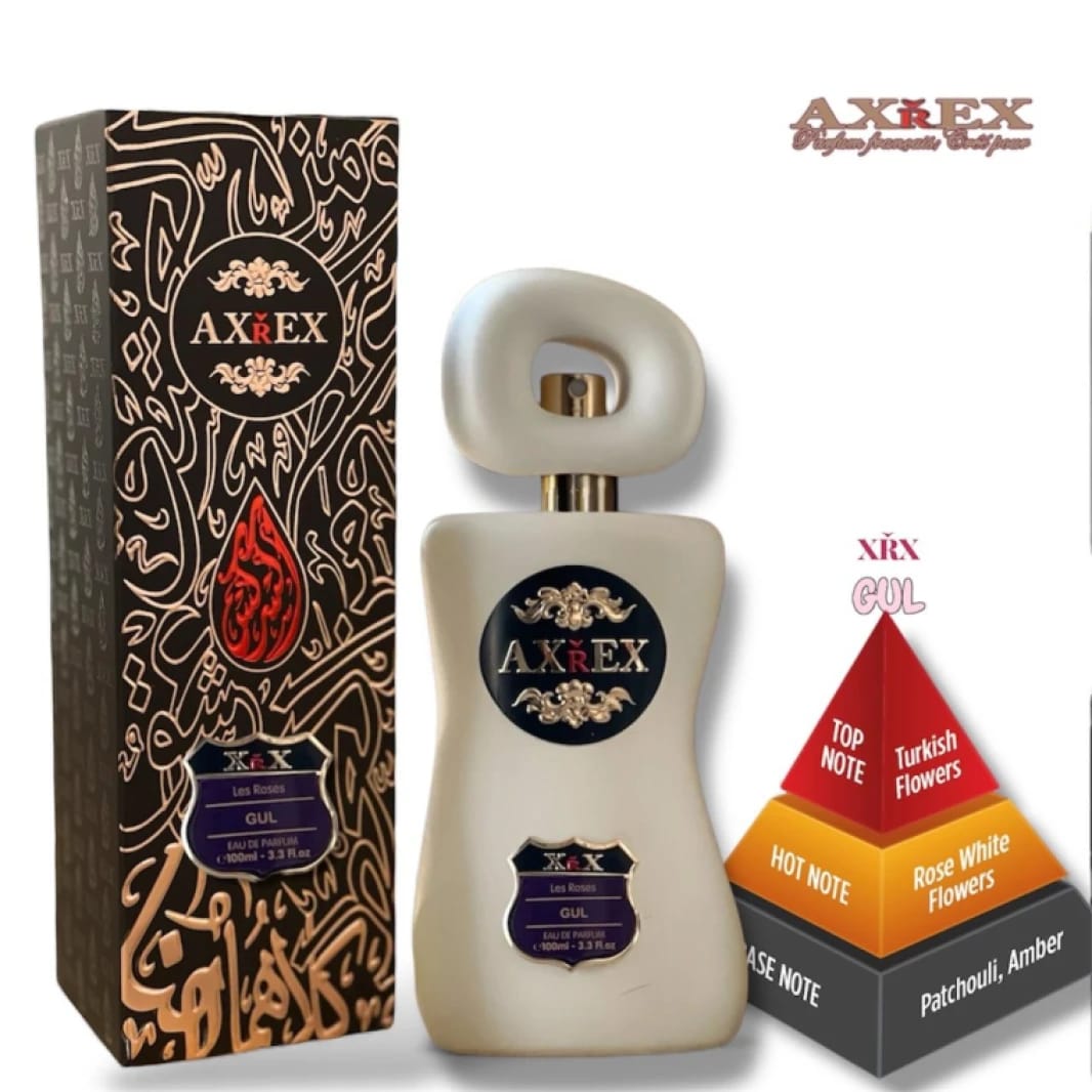 Axrex Gul Luxurious Perfume for Men and Women with Elegant Design from the Les Roses Collection Featuring Turkish Flowers