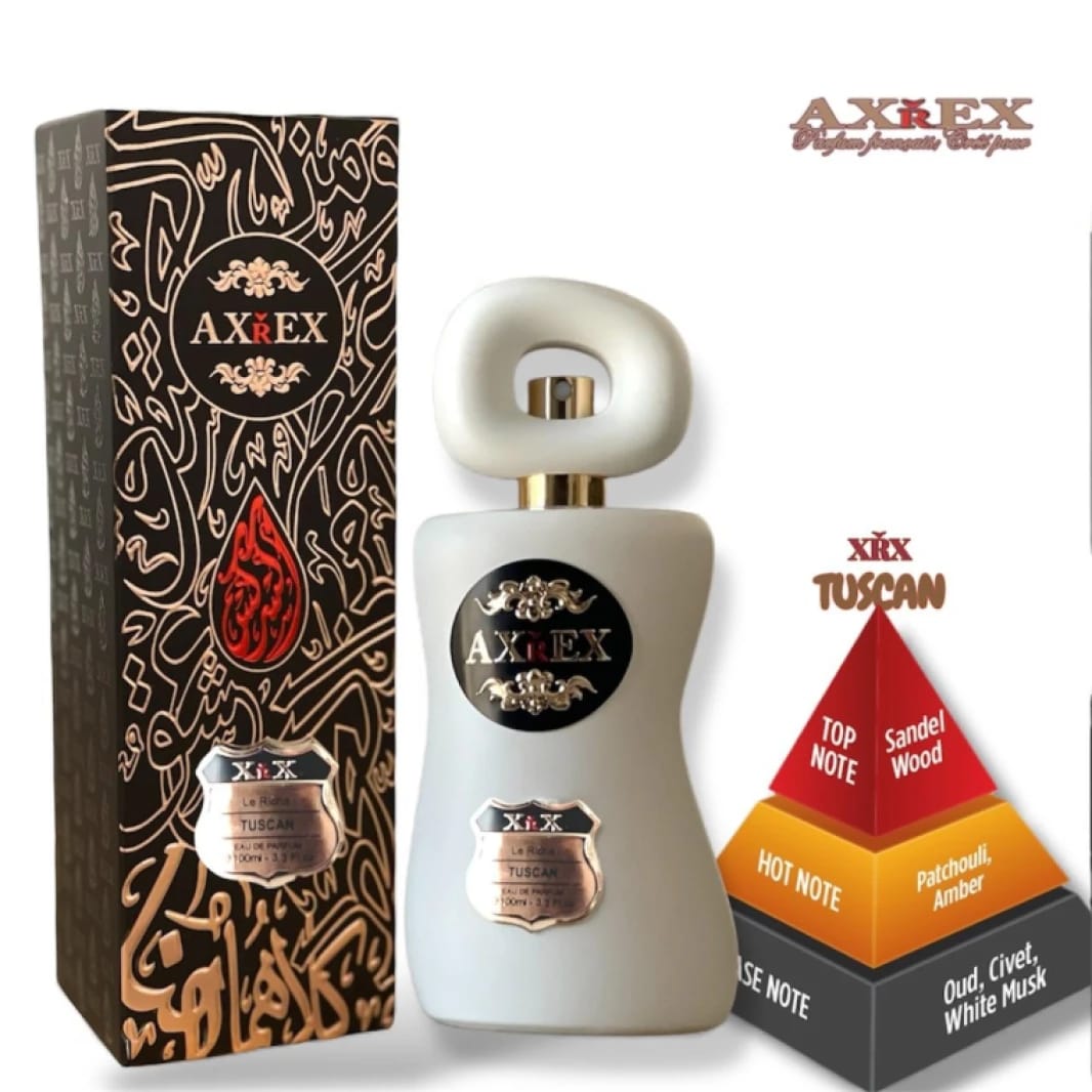 Axrex Tuscan Perfume For Men with Elegant Design and Inviting Woody Fragrant Notes