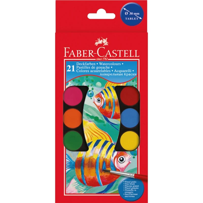 Faber Castell - Watercolors Paint Box of 21 Colors