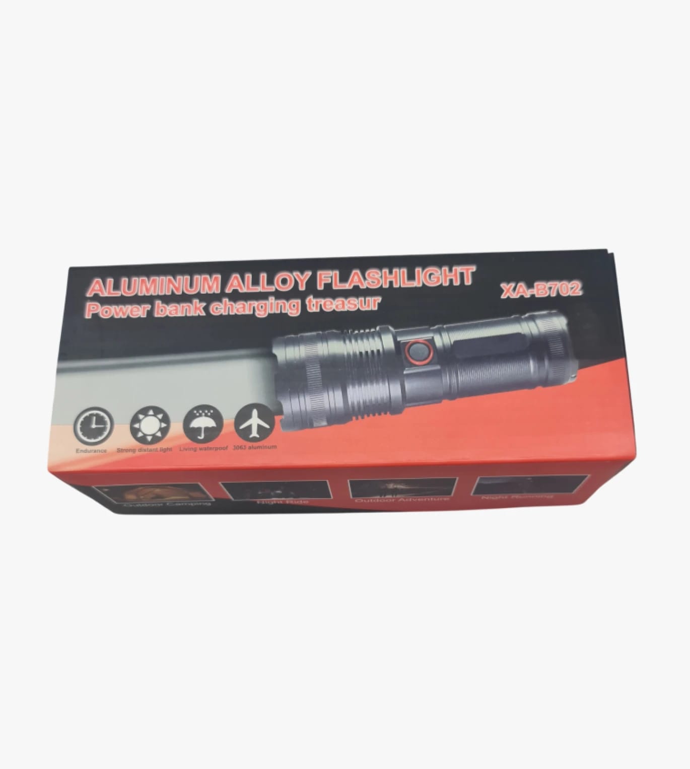 Aluminum Alloy Flashlight with Unique Design for Outdoor Activities and High-Power, Long-Life Performance