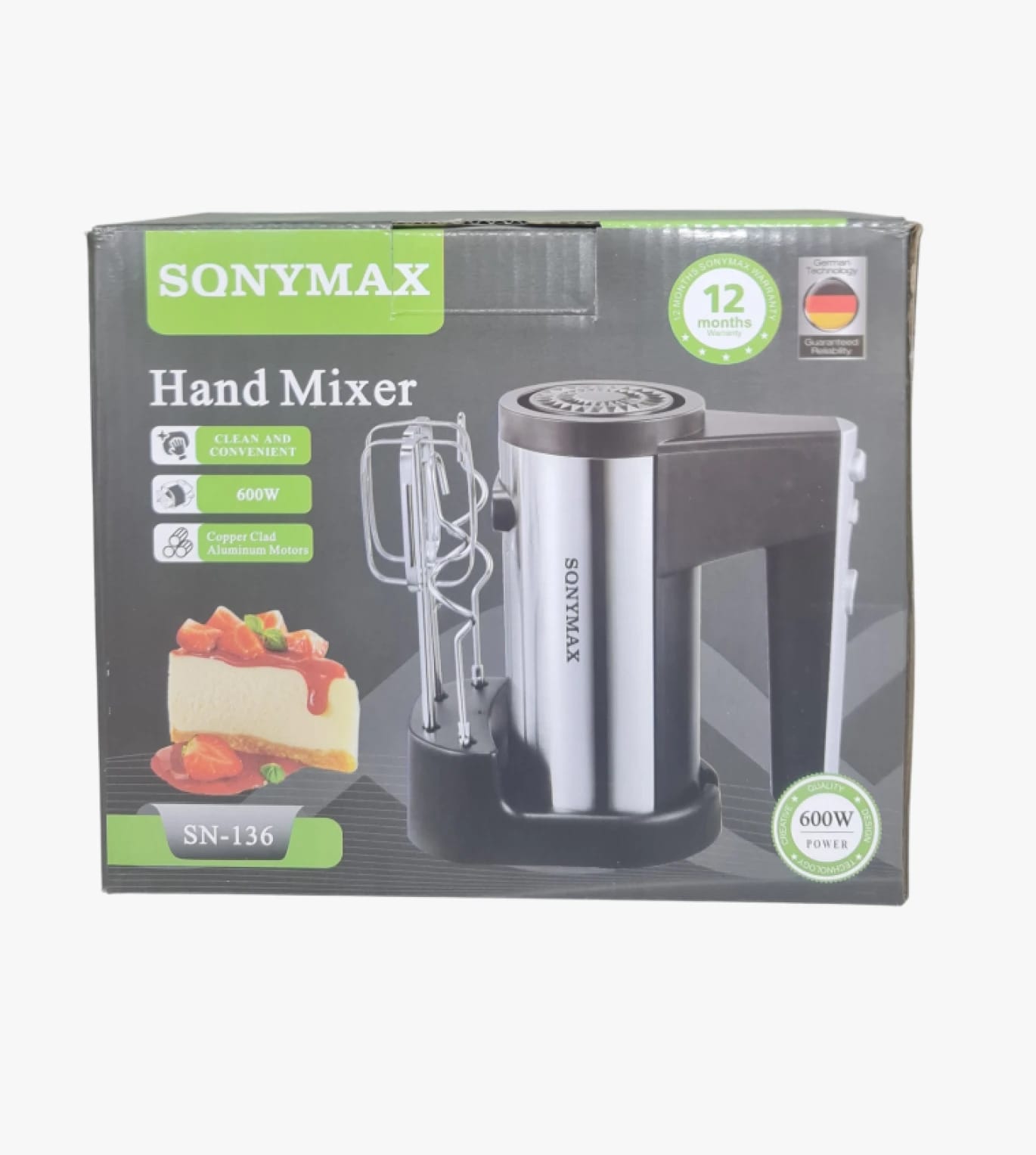 Sonymax Hand Mixer Multi-Purpose with Five Speeds and Innovative Design for Cooking and Baking Enthusiasts