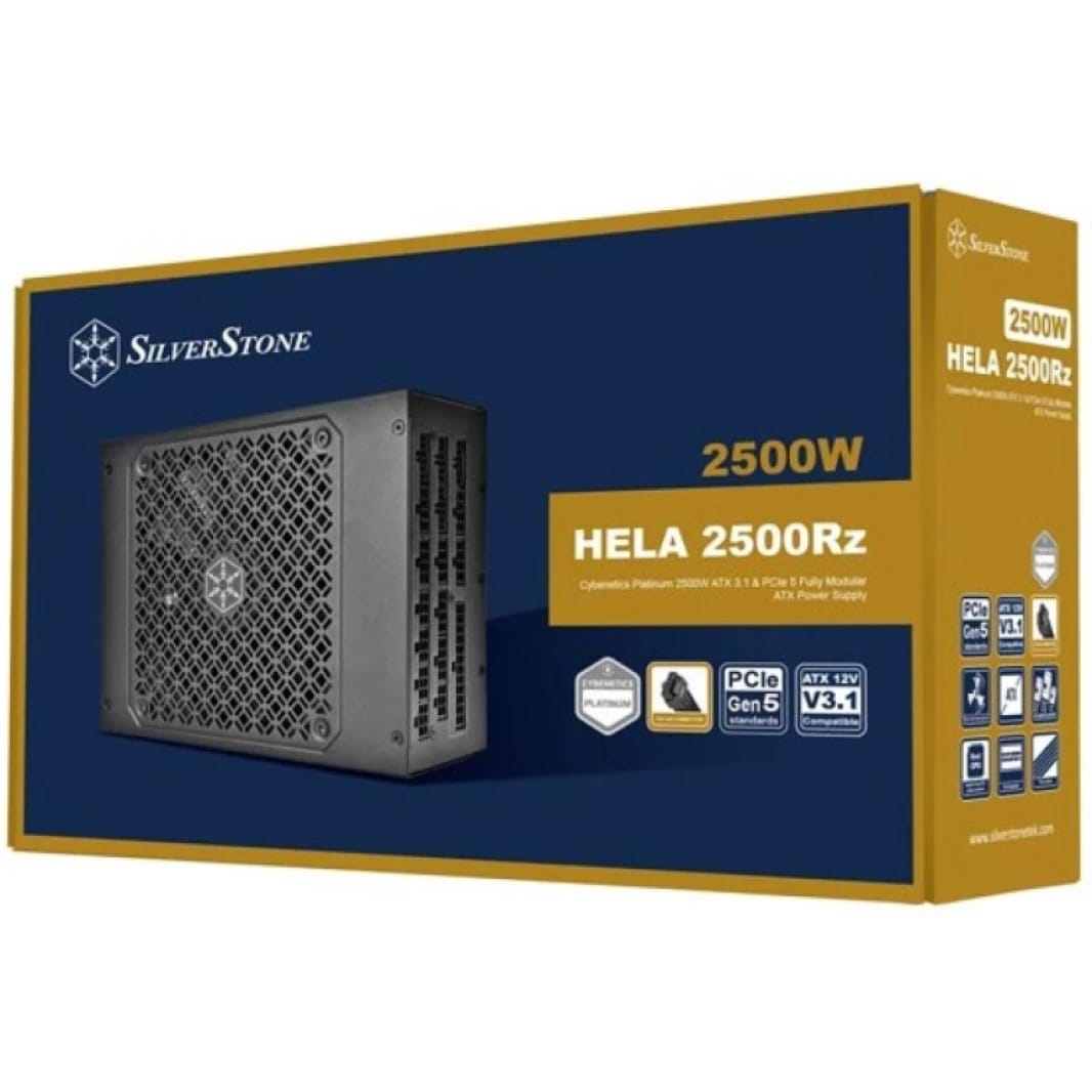 مزود الطاقة عالي الأداء SilverStone HELA 2500Rz Platinum 2500W (ATX 3.1) PCIE 5.1 (12V-2x6 ) 80 Plus Platinum Full Modular