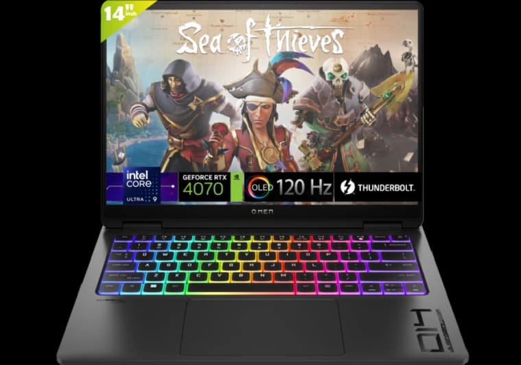 HP OMEN Transcend Gaming Laptop, 14-fb0000ne, Intel Core™ Ultra 9 185H, NVIDIA GeForce RTX 4070, 14" 3K OLED 120Hz - Black