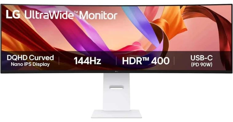 LG 49U950A 49" Curved UltraWide Nano IPS Gaming Monitor – 21:9 DQHD, 144Hz, 1ms, HDR400, Rich Bass