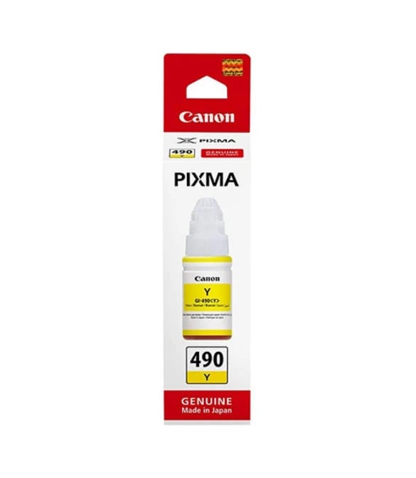 Canon PG-490Y Yellow Inkjet Cartridge Compatible with G-1400, G-3400