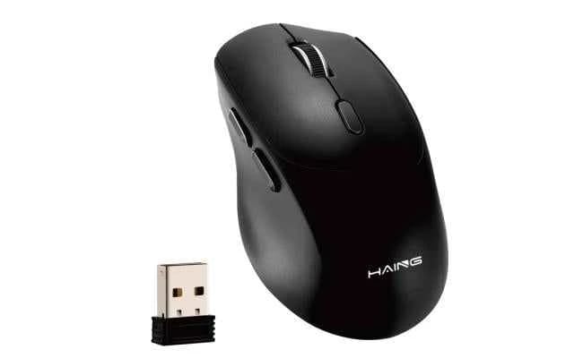 Haing Hi T17 Optical USB Wireless Mouse with Type C Adapter