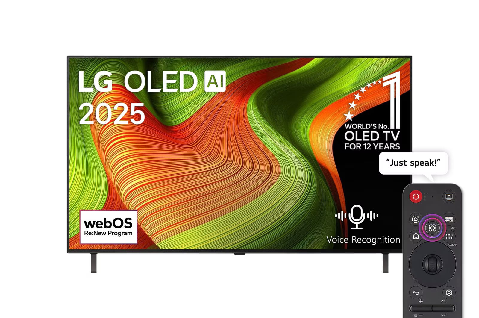 تلفاز ذكي 55 بوصة إل جي أوليد AI B5 4K 120Hz بجهاز تحكم سحري بنظام webOS25 2025
