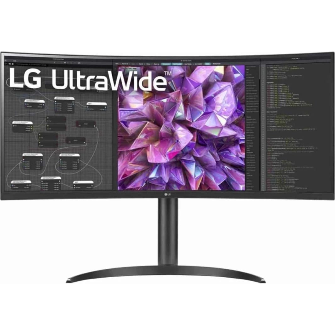Lg 34wq75c B 34" Ips Curved Ultrawide™ Qhd Hdr 10 Built In Kvm Monitor & Speakers With Usb Type C™ & Lan (rj 45) Black