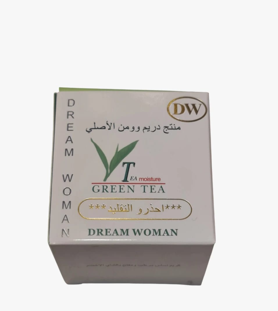 منتج دريم وومن الأصلي كريم أساس مقاوم للماء بخلاصة الشاي الأخضر لتغذية البشرة وترطيبها بفعالية