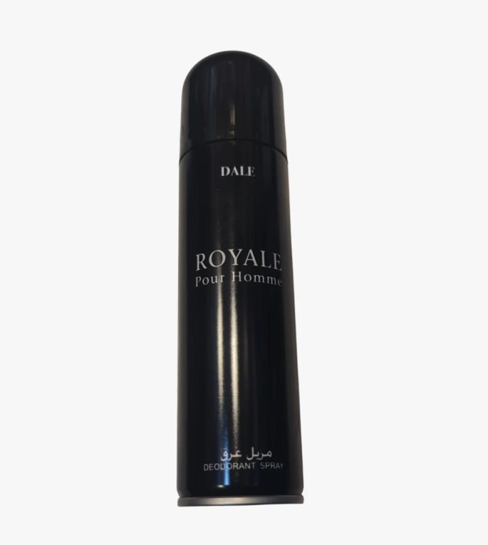 DALE Royale Pour Homme Deodorant Spray for Men, Unique and Alluring Fragrance for Everyday Occasions