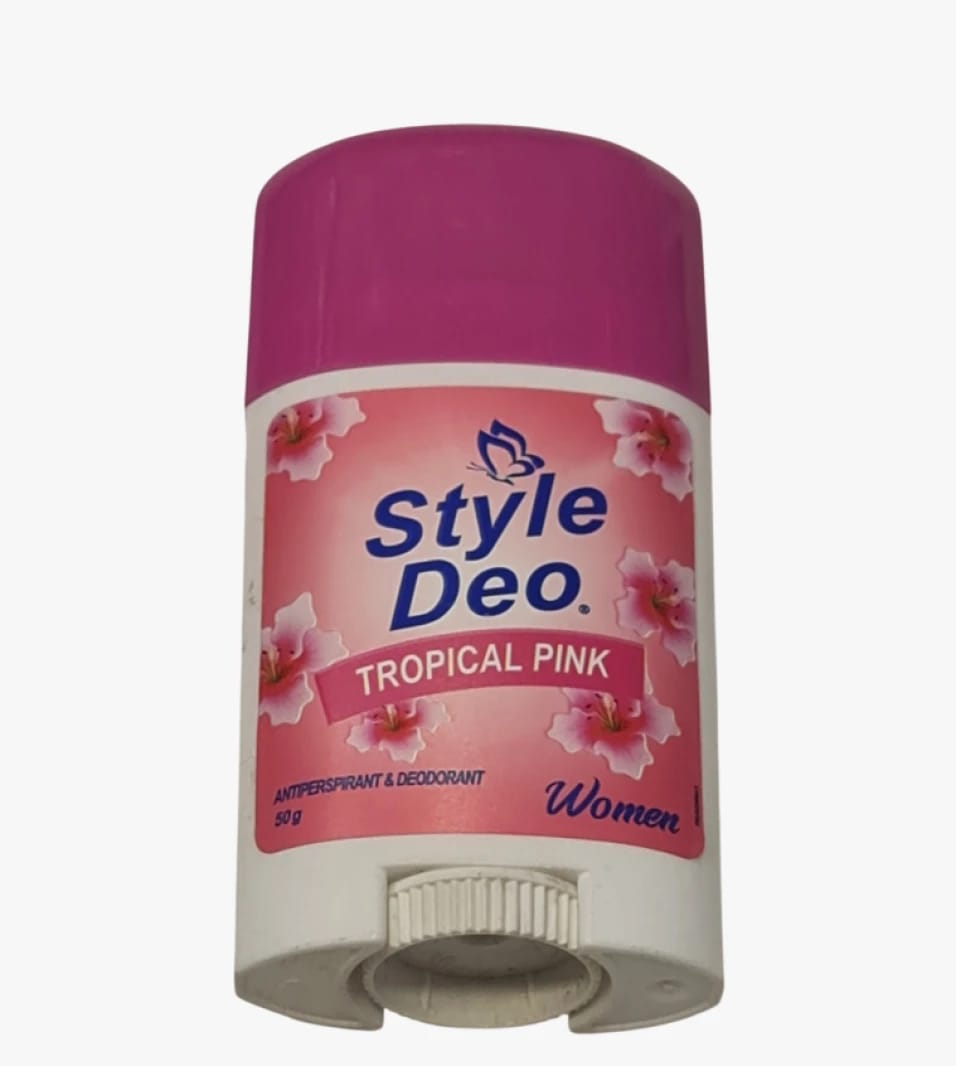 Style Deo Tropical Pink Women's Deodorant offers a refreshing and long-lasting feminine fragrance perfect for everyday life