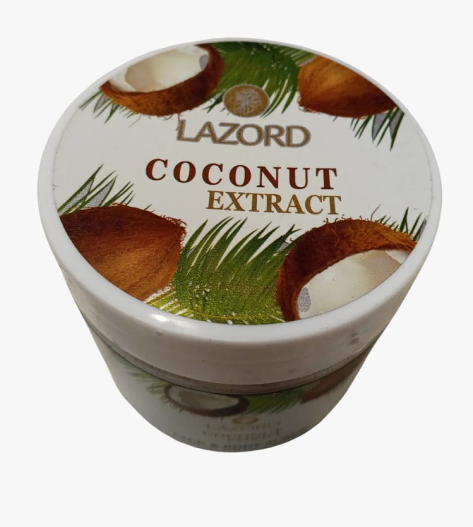 Lazord Facial Scrub with Coconut Extract Gentle Formula for All Skin Types Enriched with Moisturizers and Natural Calm