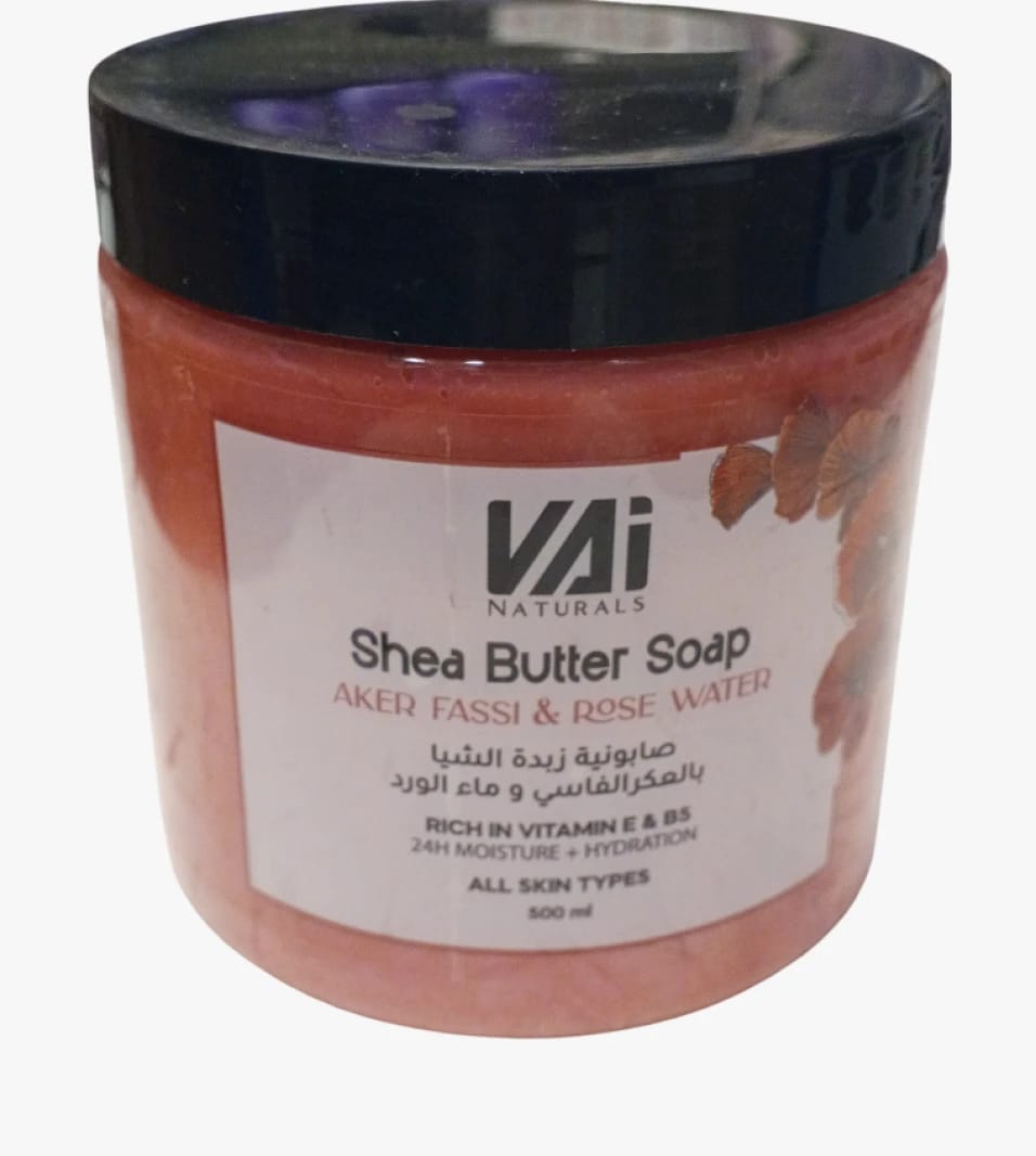 VAI Shea Butter Soap with Aker Fassi and Rose Water, Luxurious Moisturizer for All Skin Types