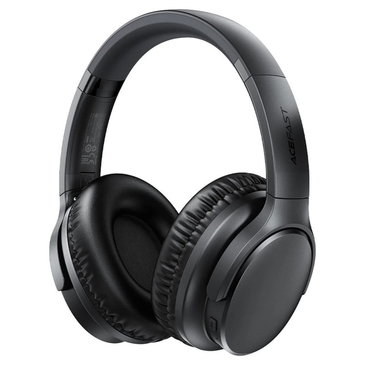 ACEFAST H10 Wireless Bluetooth 5.4 Over Ear Headphones Low Latency Gaming Earbuds with 40MM Speaker Foldable Music Sports Headphones - Black