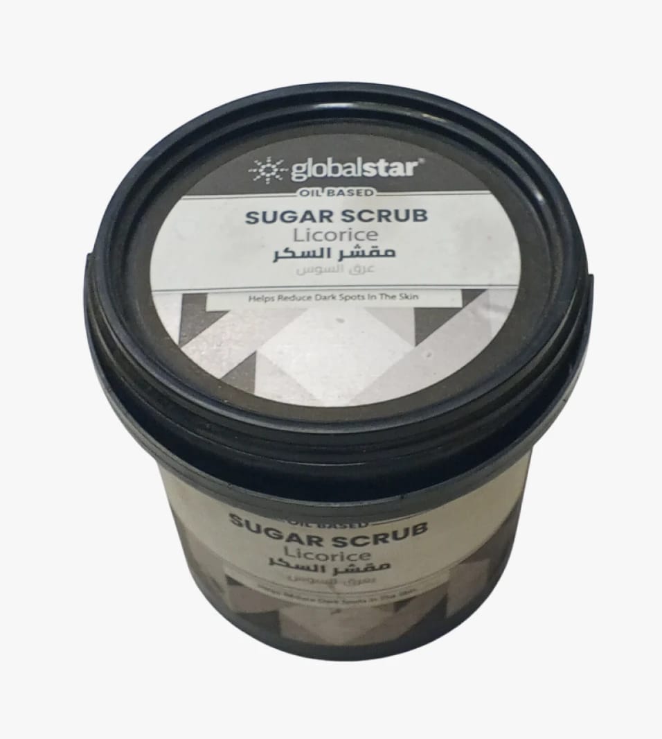 GlobalStar Oil Based Licorice Sugar Scrub for Full Body Skin Brightening and Softening with Fresh Aroma