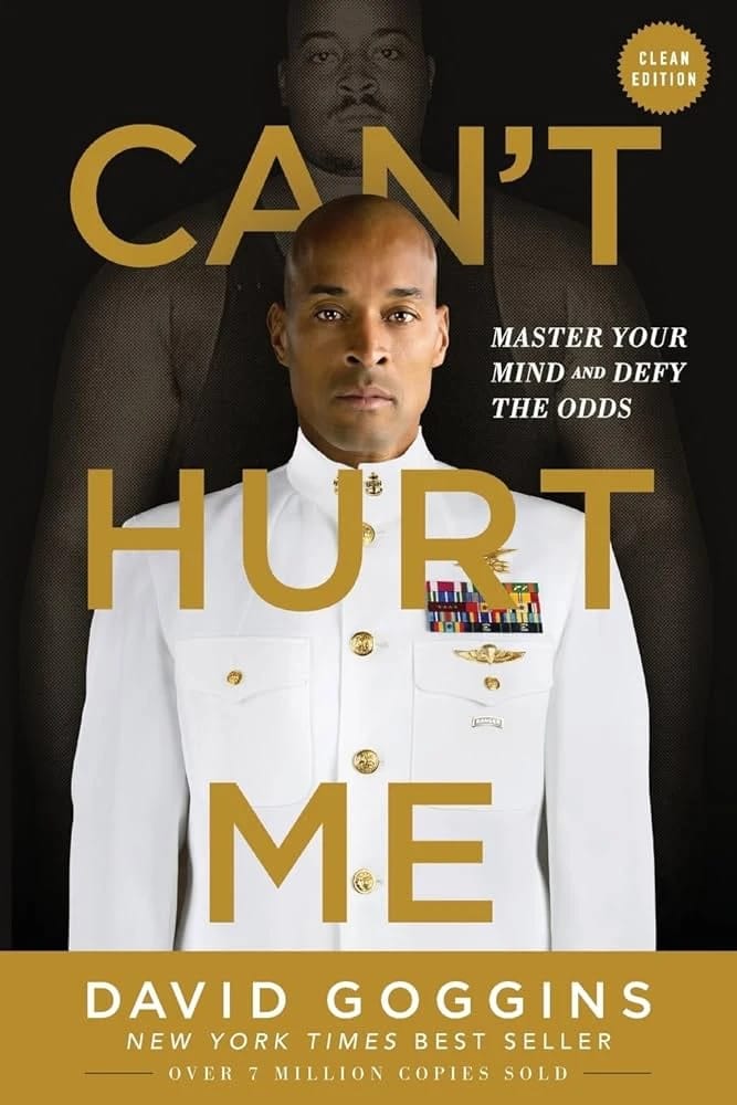 Can't Hurt Me Self-Help Book by David Goggins, Motivational Design for Personal Development Enthusiasts