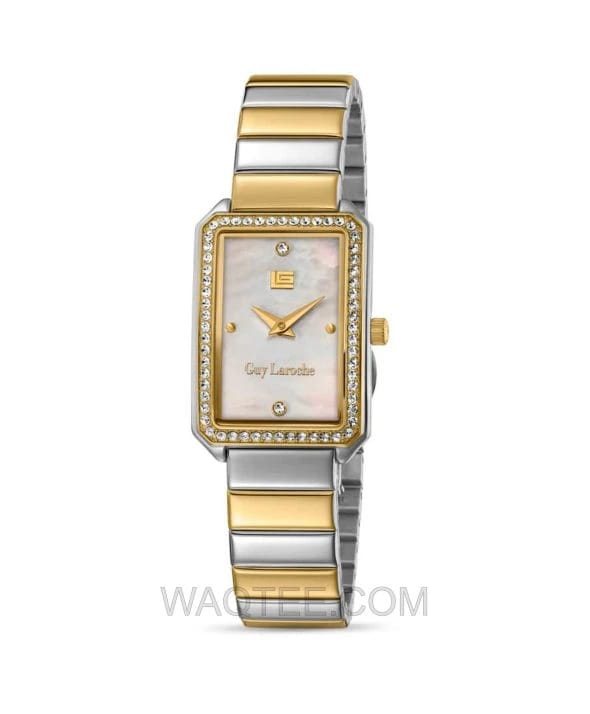Guy Laroche Deborah Silver & Golden Stainless Steel MOP Dial for Women