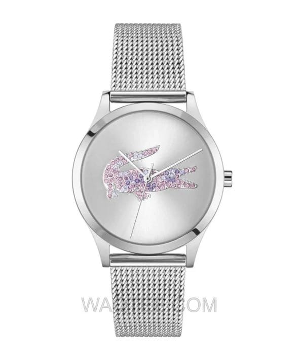 Lacoste Montre Silver Mesh St. Steel Silver Dial For Women