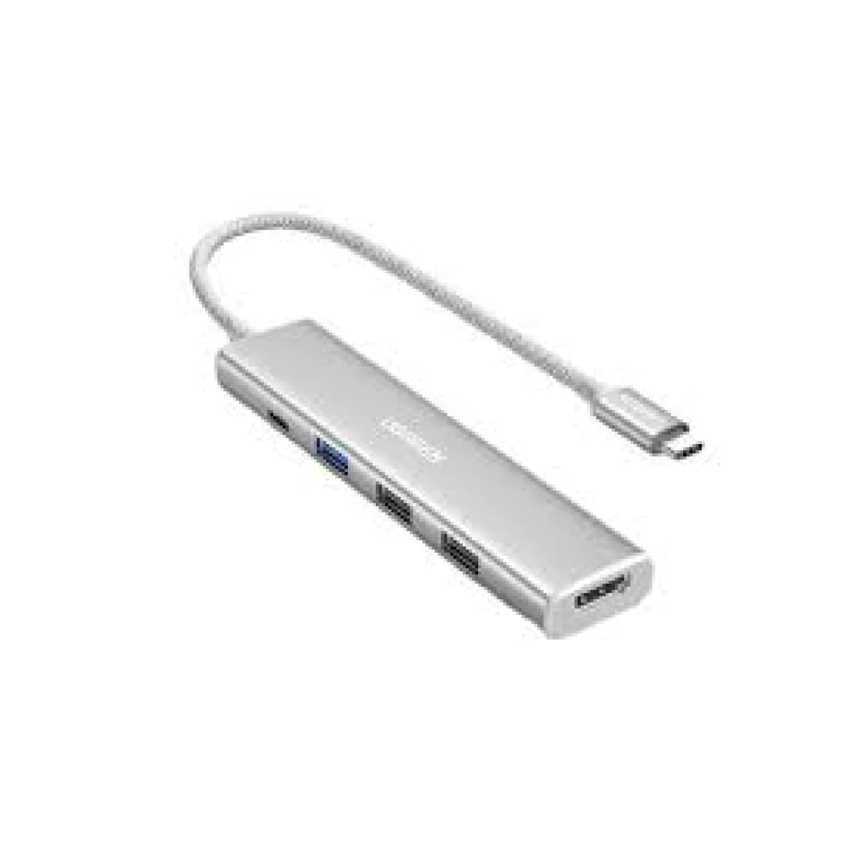 UGREEN-35580 5 in 1 USB-C to HDMI 4K 30Hz + 3x USB 3.0 A + PD Power Converter Creamy White - 100W