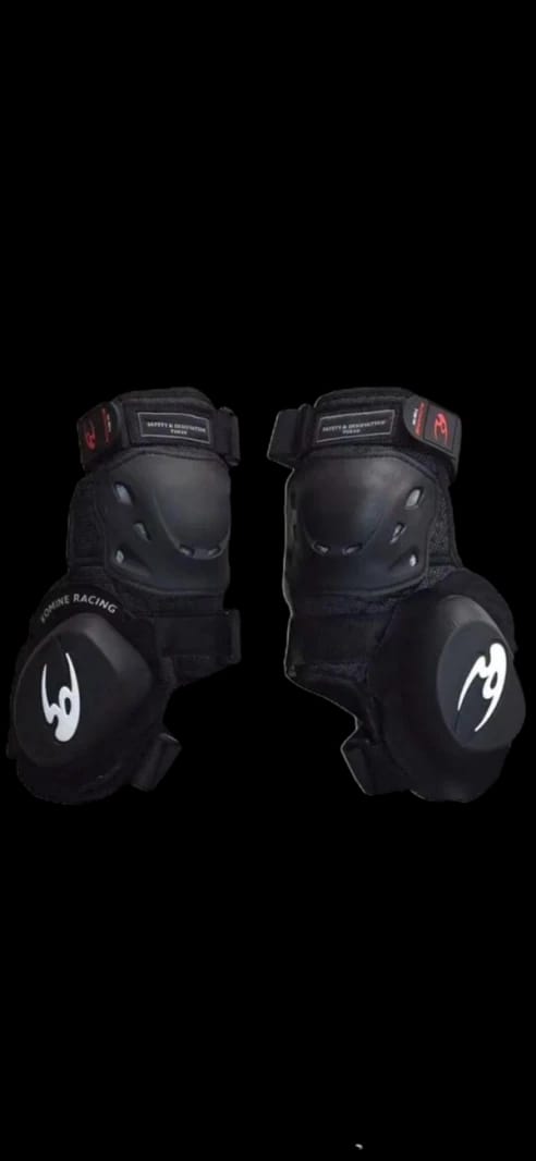 Black Motorcycle Protective Gear Knee