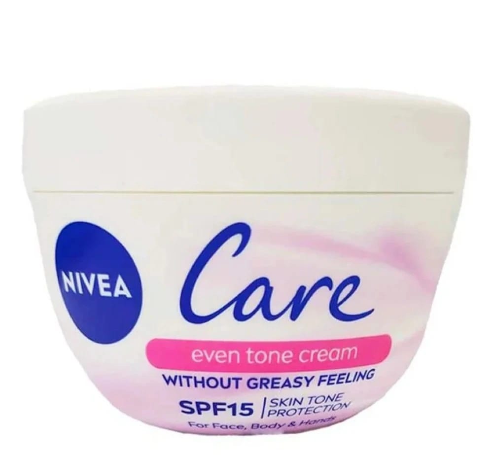 Nivea Care Even Tone Cream with SPF15 for Face, Body, and Hands for All Skin Types