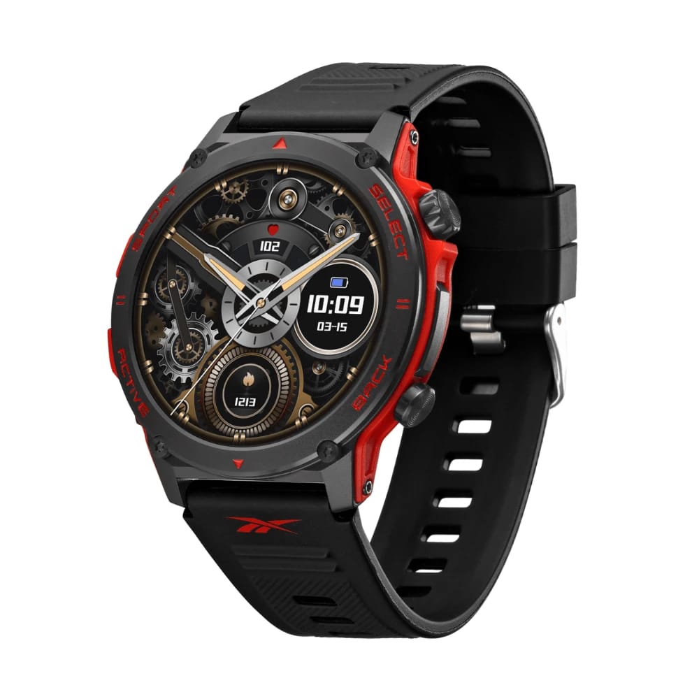 Reebok Motiv Smartwatch, Red Case and Black Strap
