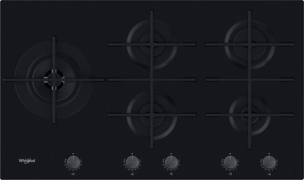Whirlpool Built-In Ceramic Oven 90 cm 5 Burners W-Line Design Black