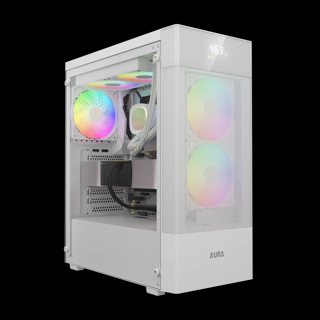 حافظة ألعاب MID TOWER GAMDIAS AURA GC5 ELITE ARGB - أبيض