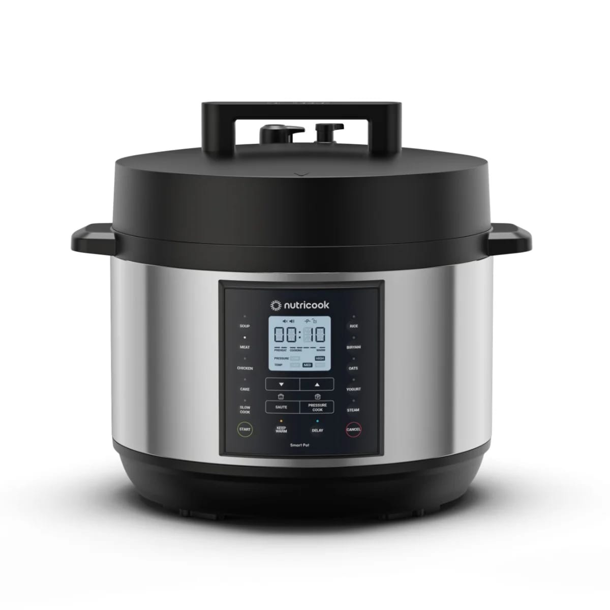 NutriCook Digital Pressure Cooker – 9.5L Stainless Steel Pot