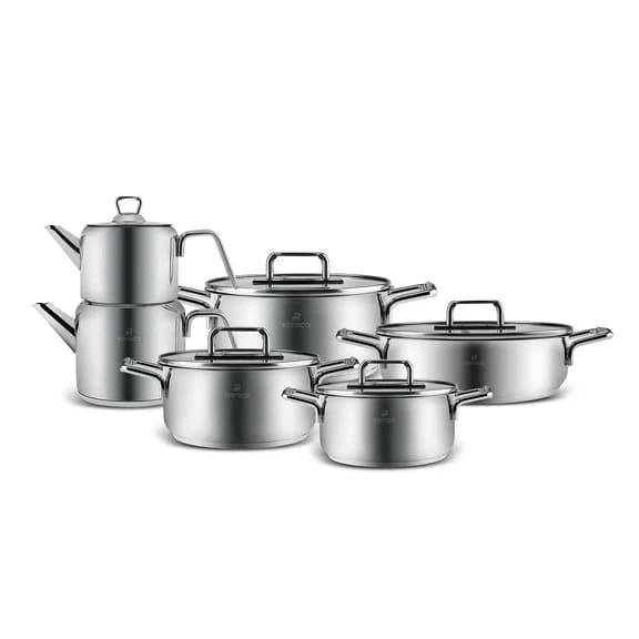 Karaca Arya 11 Piece Stainless Steel Cookware Set