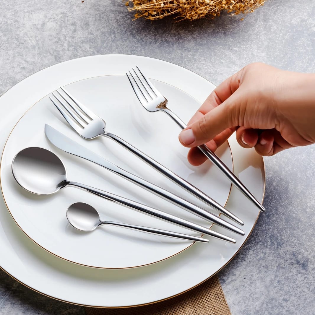 Karaca Jupiter Platinum 84 Piece Cutlery Set with Box
