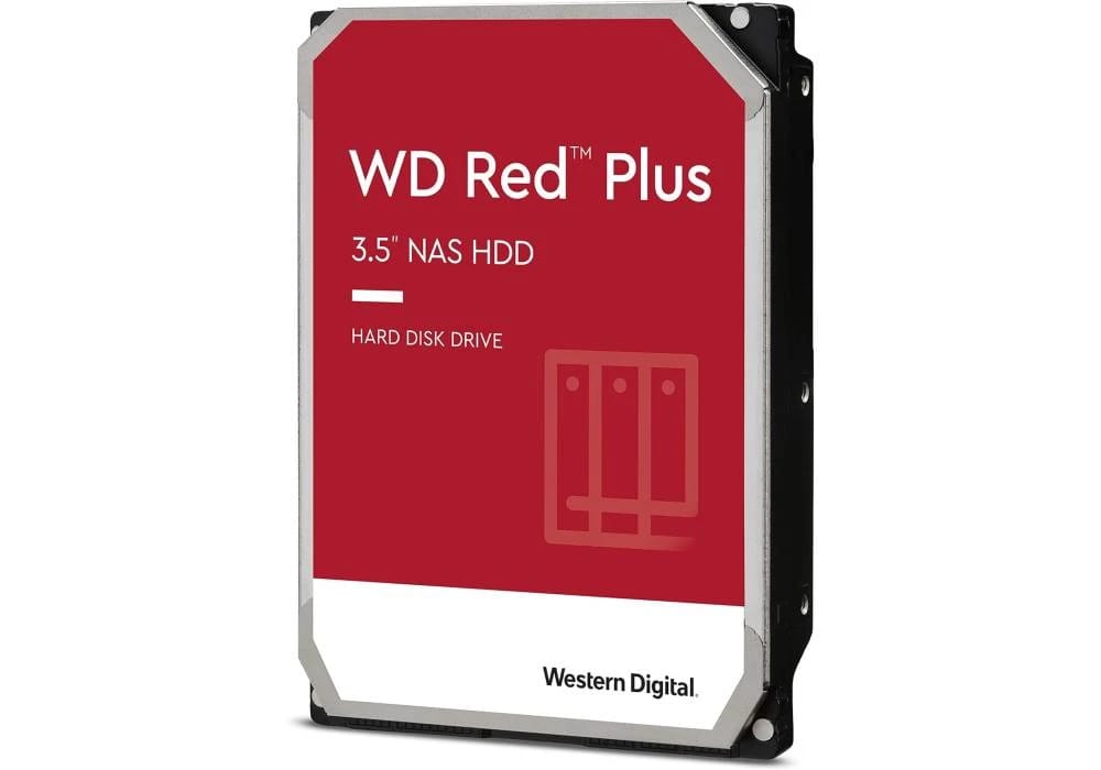ويسترن ديجيتال 6 تيرابايت WD Red Plus محرك أقراص داخلي NAS - 5400 RPM، SATA 6 Gb/s، CMR، ذاكرة مؤقتة 256 ميجابايت، 3.5 بوصة - WD60EFPX