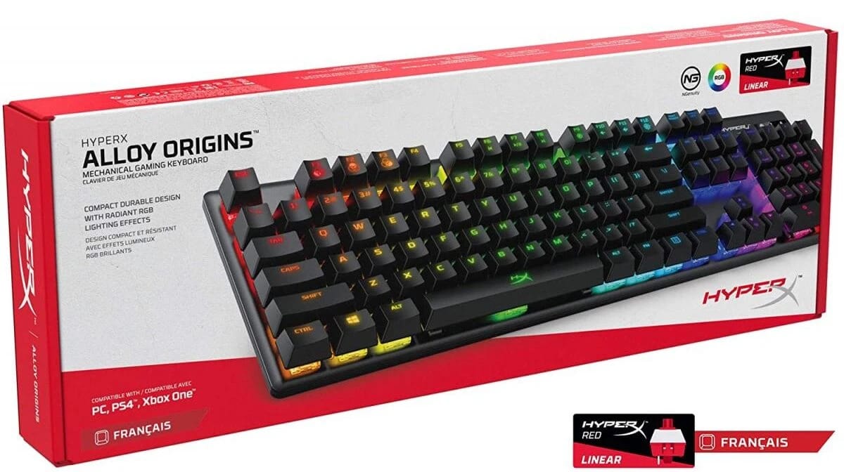 Hp Hyperx Alloy Origins Mechanical Red Switch Rgb Led Backlit