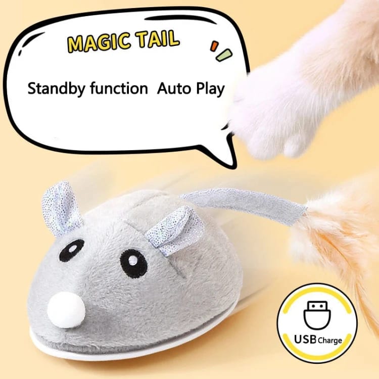Electric USB Rechargeable Mouse Cat Toys Self-Help Relief Intelligent Mouse Toy