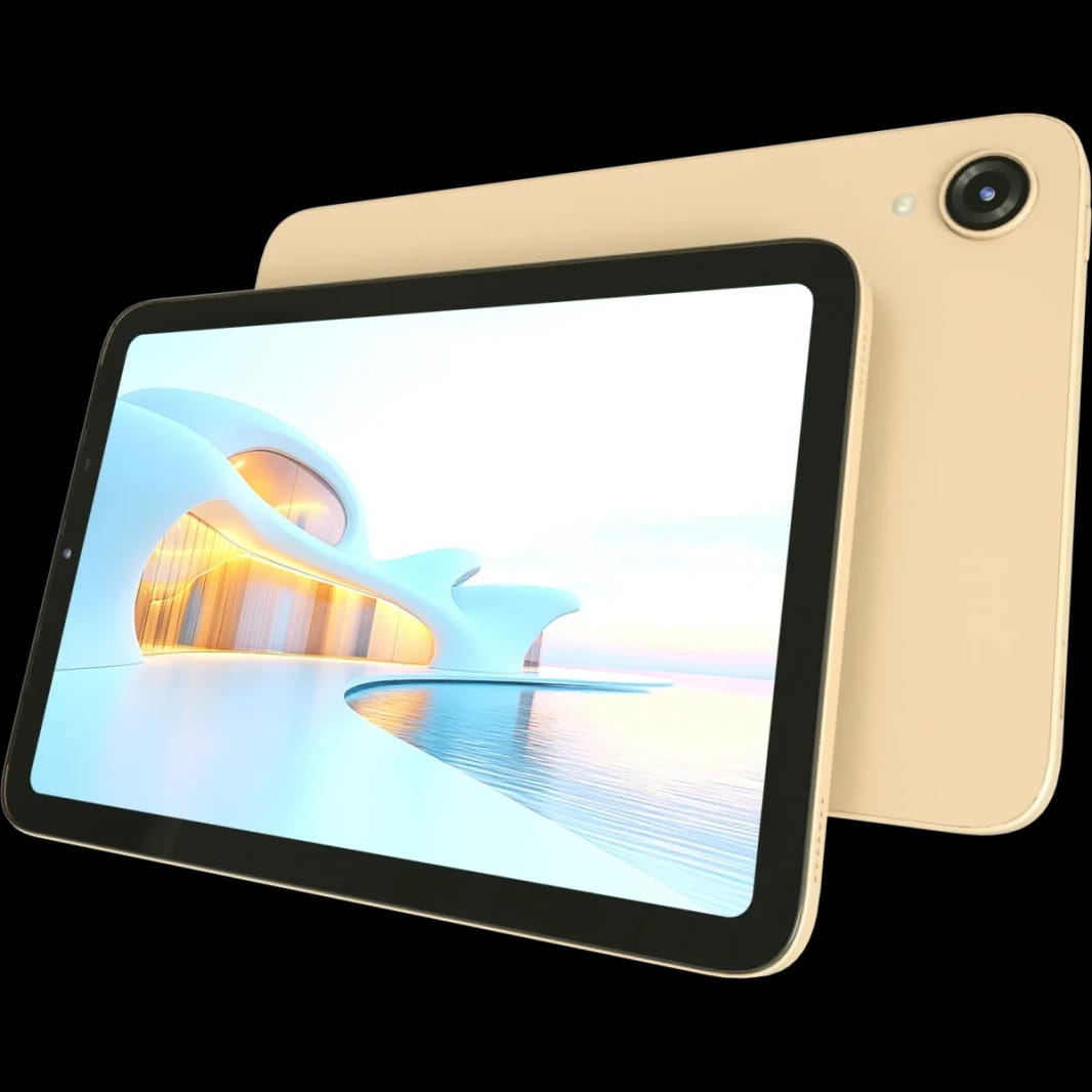 VIKUSHA Tablet V-Z4, 10.1" HD Display, 8GB RAM (4+4GB), 128GB Storage, Android 14, 4G LTE Dual SIM, 6000mAh Battery, Quad-Core Processor, Wi-Fi 5, Keyboard + Stand Cover + Screen Protector + Headset - Gold
