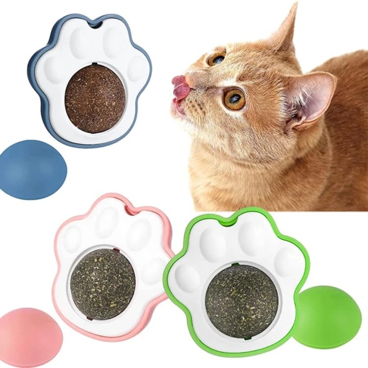 Sticky Catnip Ball with Cat Paw Shape