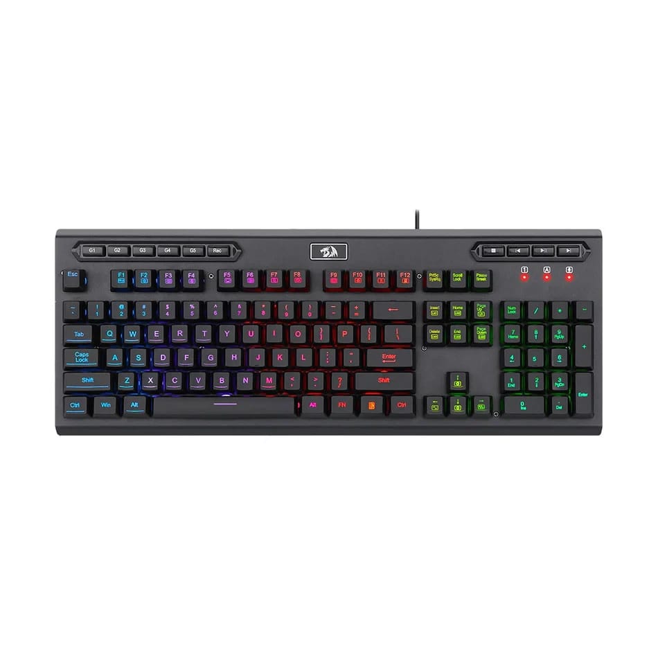 لوحة مفاتيح الألعاب Redragon K513 RGB بمفاتيح غشائية، 104 مفتاحًا