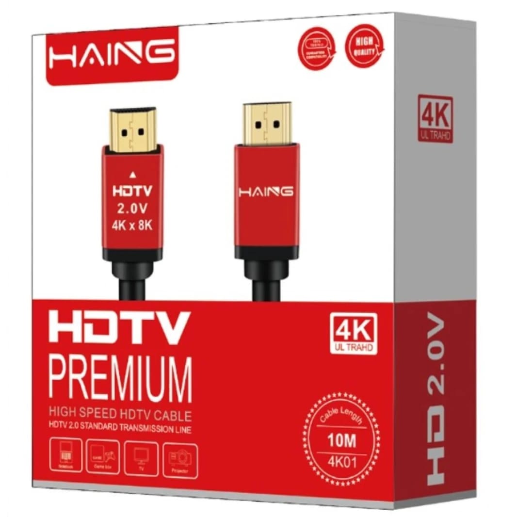 كابل HAING HDMI مميز 4K HDTV 2.0V -10 متر