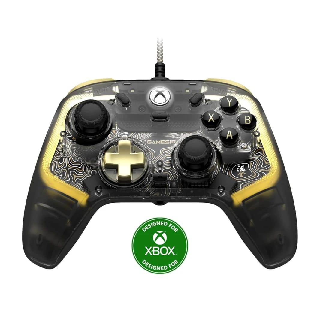 وحدة تحكم سلكية محسنة لجهاز إكس بوكس من نوع GameSir Kaleid Flux، إضاءة RGB وعصا تحكم بتأثير الهول، متوافقة مع الأجهزة