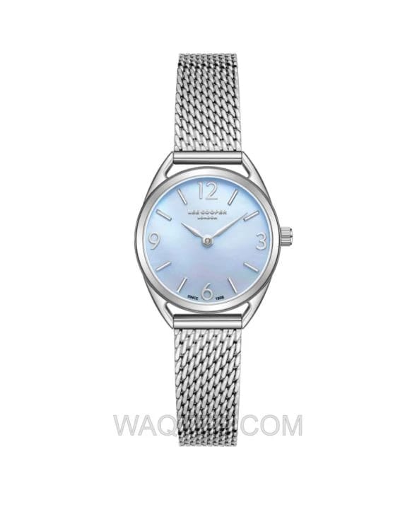 Lee Cooper Grace Silver Mesh Stainless Steel Blue Dial for Women