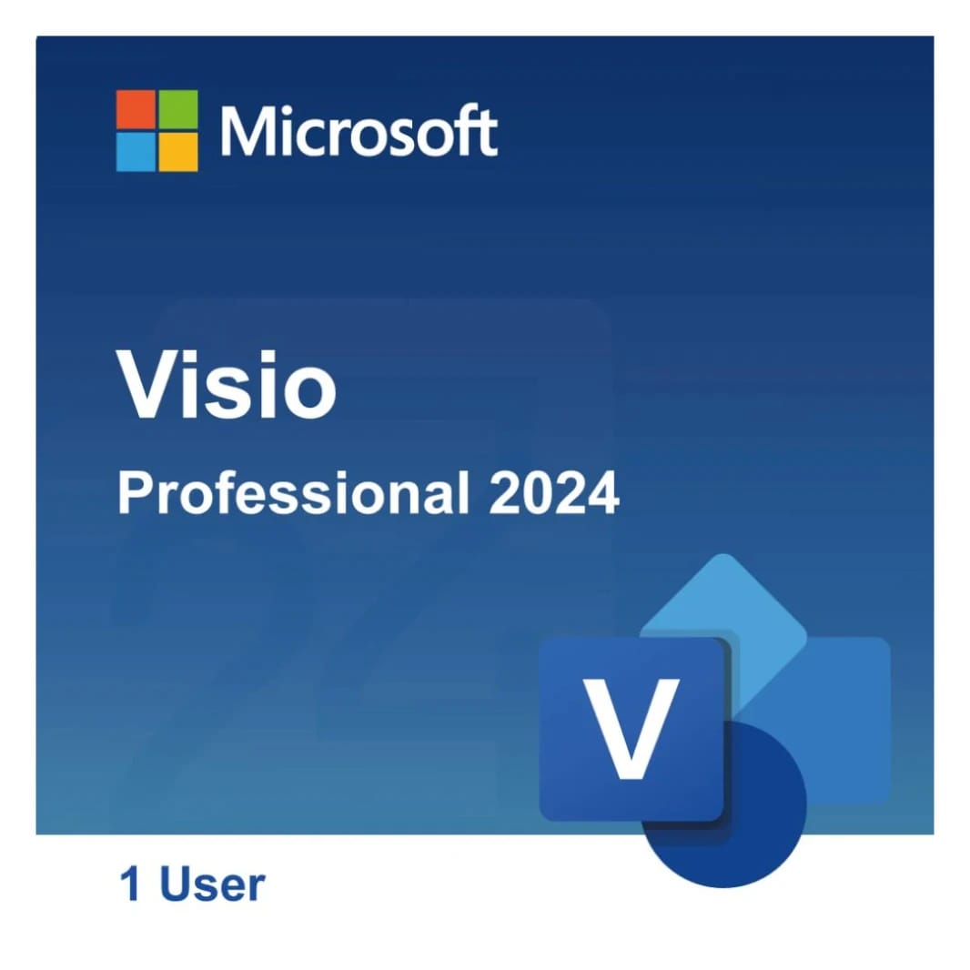 مفتاح تفعيل أصلي لبرنامج Microsoft Visio 2024 Professional - ترخيص مدى الحياة لجهاز كمبيوتر واحد