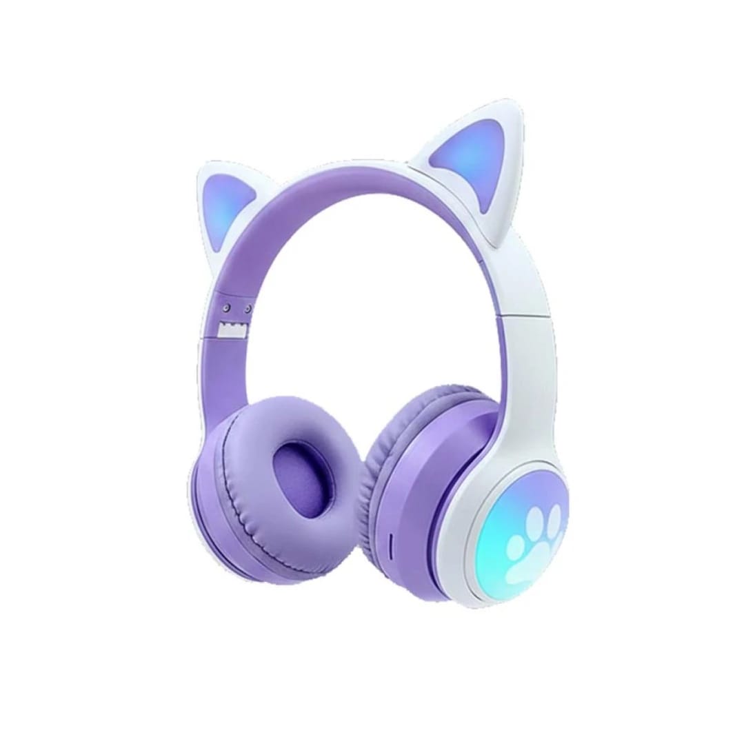 BT618 Cat Ears Kids Wireless RGB Headset
