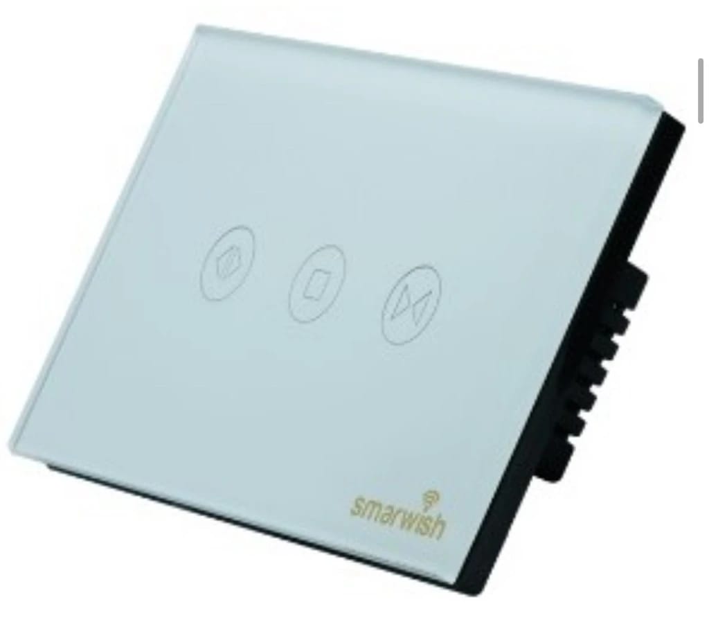مفتاح ستارة ذكي Smarwish Tuya 1 - بمعيار أمريكي - أبيض (smarCurtain US-W)